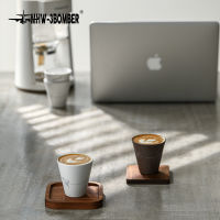 แก้วกาแฟเซรามิก120มิลลิลิตรมือทำเอสเพรสโซ่ถ้วยพอร์ซเลนถ้วยกาแฟหยดแก้วกาแฟคู่ยิงแก้วกาแฟสีขาว