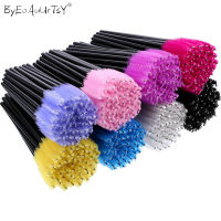 200pcs One-Off Eye Makeup Eyelashes Micro Brushes Disposable Cosmetic Eyelash Mascara Wand Eyelash Brushes Applicator Sticks