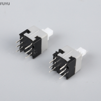 FUYU 10pcs 8.5*8.5สวิตช์ล็อคแบบ non-Self-Lock/Self-Lock SWITCH/Unlock PUSH สัมผัส Power Micro Switch SWITCH