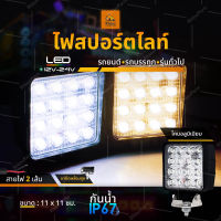 1 ชิ้น ใหม่!! LED 12V-24V ไฟสปอร์ตไลท์ อลูมิเนียมอย่างดี ความหนา 6.5 CM. รถบรรทุก  รถยนต์  รถออฟโรด และรถทั่วไป (Max)