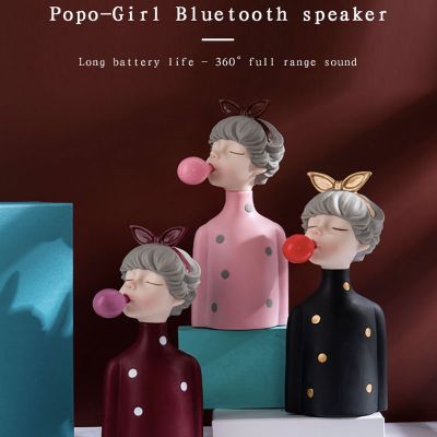 Cartoon Girl Pop Girl Modeling Bluetooth Portable Wireless Speaker with TWS Connection High Quality Sound Mini Speaker Stereo