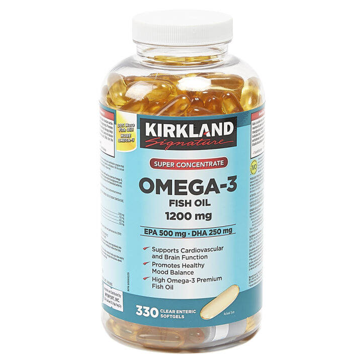 Kirkland Signature super Concentrate Omega3 Fish Oil 1200 mg 330