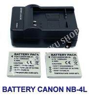 NB-4L  NB4L แบตเตอรี่  แท่นชาร์จ  แบตเตอรี่พร้อมแท่นชาร์จสำหรับกล้องแคนนอน Battery  Charger  Battery and Charger For Canon IXUS 30,40,50,60,70,80 IS,i7,PowerShot ELPH 100 HS,300 HS,SD1000,SD1400 IS,SD200,SD30,SD300,SD40,SD400,SD600,SD780 IS,SD970 IS