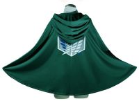 Attack On Titan Costume Green Cloak Japanese Anime Cosplay  Shingeki No Kyojin Hoodie Eren Levi Mikasa Cloak Scout Legion Coat QC7311126
