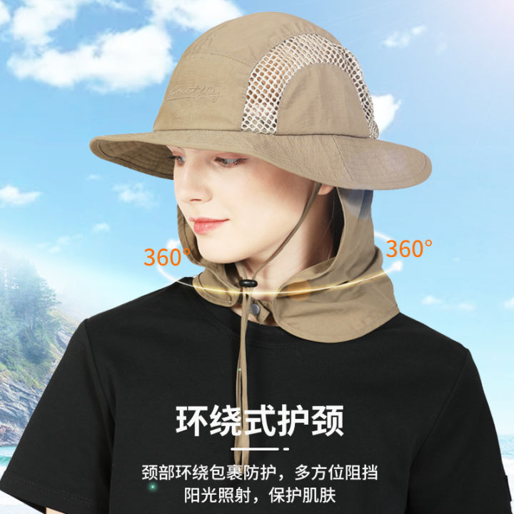 cw-cross-border-spring-and-summer-new-neck-protection-integrated-bucket-hat-mens-outdoor-sports-sunhat-fishing-sun-hat-shawl-hat