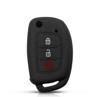 KEYYOU รีโมทกุญแจรถซิลิโคนเคสฮุนได I40 I20 I10 IX35 IX45 Creta Santa Fe Keyless Fob 3ปุ่ม