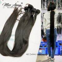 Missanna 32 34 36 38 40 นิ้วตรง Bundle Brazilian Soft Weave Bundles 1/3/4 ชิ้นหนา Natural Remy 100 Human Hair Extensions