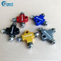 ●◐▩ Motorcycle Hydraulic Brake oil Hose CNC Three-way Pipe Connector / Tee Coupling Fitting For modification tubing bracket Adapter