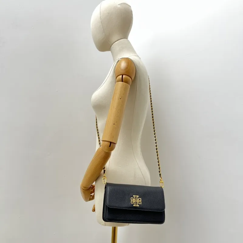 TORY BURCH Genuine BRITTEN Limited Mini clamshell chain bag cross-strap  strap Lady's bag 84707/ patent leather 139255 