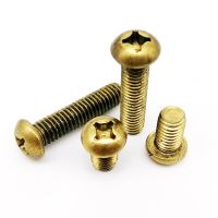 5/10/20/50pcs M2 M2.5 M3 M4 M5 M6 GB818 Pure Copper Solid Brass Cross Round Phillips Pan Head Screw Bolt Thread Length 6-50mm Fasteners