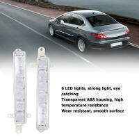 9802795580 ไฟวิ่งกลางวันรถยนต์ Clear Vision 6 ไฟ LED 2 ชิ้นสำหรับรถยนต์