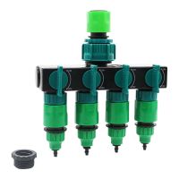 Garden Irrigation 4-way Tap Hose Splitter Garden Drip 4/7 or 8/11 Hose Fittings Pipe Connector Irrigation Set 1 Set Watering Systems Garden Hoses