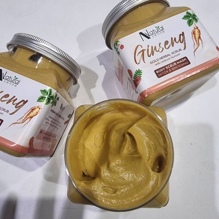 สครับระเบิดขี้ไคล-ginseng-scrub-สครับและมาร์คผิว-สารสกัดโสมเกาหลี-และมะขาม-ผิวกระจ่างใส-250g-500g-1000g