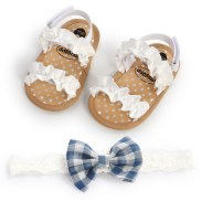 Ma&Baby 0-18M Summer Baby Girl Shoes Ruffles Denim Sandals Clogs Casual