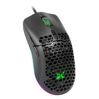 ~ Delux M700 A825 RGB เมาส์เกมมิ่ง น้ําหนักเบา 67 กรัม ลายรังผึ้ง สําหรับทํางาน พร้อมสายเคเบิล 1000hz