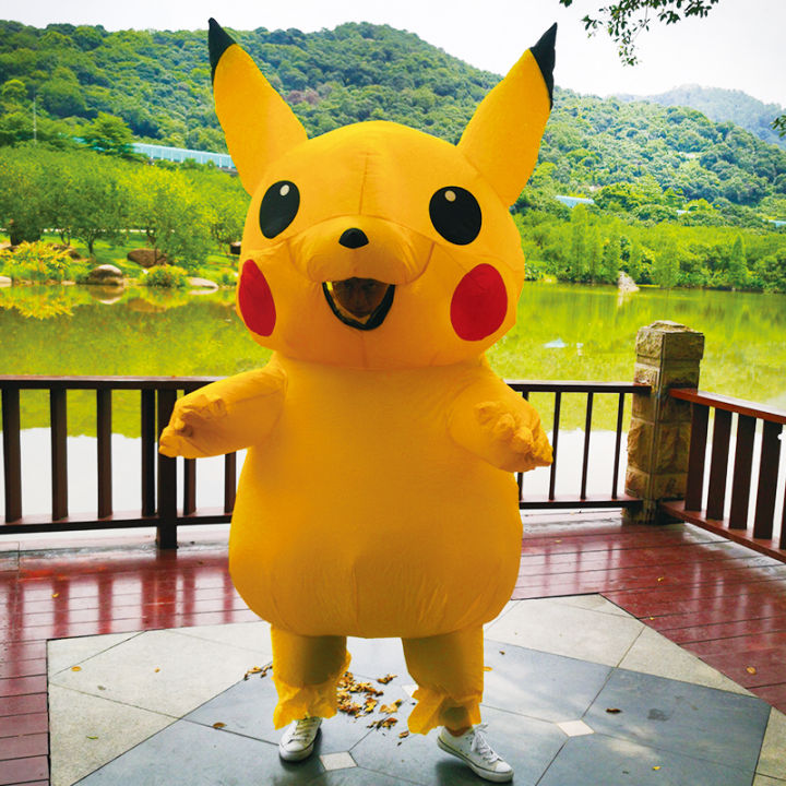 Animal cosplay costume Inflatable Pikachu costume Halloween Costume for Adult kids party prop costume