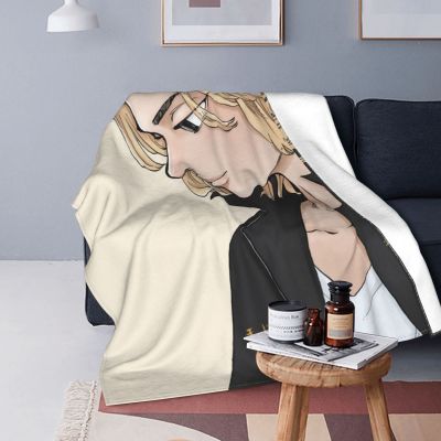 （in stock）Mikey takemichi hanagaki woven blanket coral pattern plush plush anime pattern from Tokyo Wool blanket provides warmth for cars, sofas, mattresses, and carpets（Can send pictures for customization）