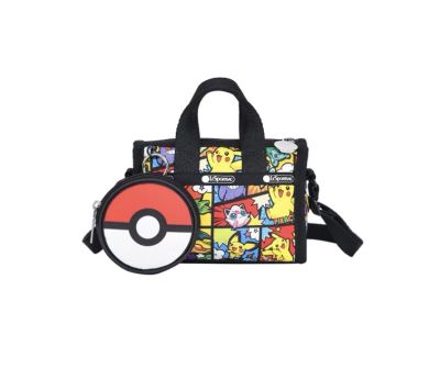 Lesportsac 2023 2022ใหม่ Pokemon Co-Branded Crossbody Bag Fat Ding กระเป๋าถือ3273