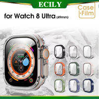 ECILY ฝาปิดกระจกสำหรับนาฬิกา A-Pple เคส8อัลตร้าเคสกันกระแทก49มม. สร้อยข้อมือตัวป้องกันอุปกรณ์เสริมสายนาฬิกาข้อมือ