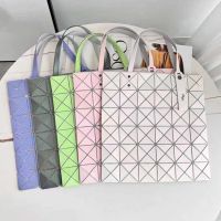 Issey Miyake Bags for women new spring and summer tote bag shoulder handbag six grid geometric rhombus bucket bag