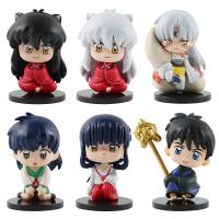 หุ่น PVC อะนิเมะขนาด6ชิ้น/เซ็ต4.5ซม.-7ซม.,หุ่นอะนิเมะ Inuyasha