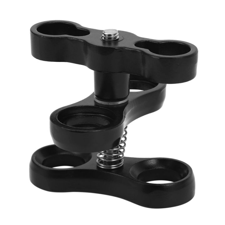 aluminum-alloy-scuba-diving-light-torch-dual-ball-joint-arm-and-2-butterfly-clip-clamp-mount-for-underwater-photography-camera