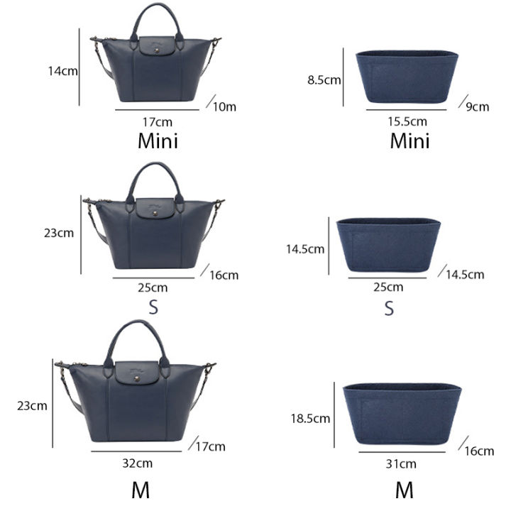 สำหรับลองชอมมินิ-longchamp-ใส่กระเป๋าเครื่องสำอางจัดระเบียบกระเป๋าถือด้านในกระเป๋าถือพกพา-shaper-premium