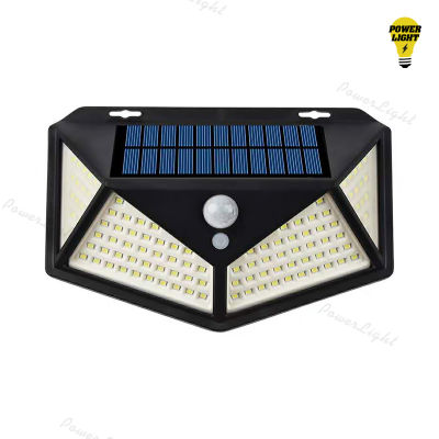 Powerlight โคมไฟติดผนัง กันน้ำกลางแจ้ง ไฟติดสวน ไฟเซ็นเซอร์ solar light ไฟโซล่าเซลล์ ไฟถนน SH-100