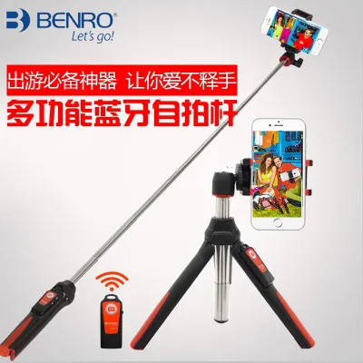 BENRO มือถือ &amp; ขาตั้งกล้องเล็กๆ3 In 1ขากล้องถ่ายเซลฟี่โทรศัพท์ Selfie W เลนส์ติดกล้องโทรศัพท์มือถือบลูทูธสำหรับ Iphone Sumsang Gopro