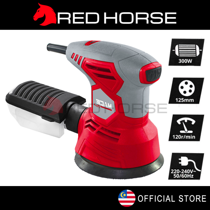 RED HORSE MACE Plus 300W Rotary Sander 125mm Heavy Duty Sanding Tool