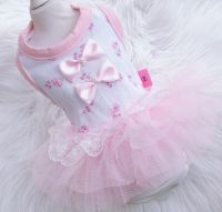 New Floral Dog Cat Dress Tutu Sakura Lace Design Pet Puppy Party Skirt Spring/Summer Clothes Outfit 5 Sizes Dresses