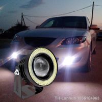 【LZ】☌❏  2pcs New 30W Car Driving DRL Fog Lights COB Angel Eyes 64/76/89mm Ambient Lamps Waterproof Daytime Running Bulb Headlight DC 12V