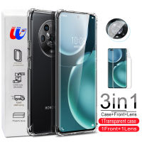 3in1 3D Hydrogel ฟิล์มสำหรับ Honor Magic4 Pro กรณี Soft TPU ใสฝาครอบด้านหลัง Huawei Honor Magic4 Pro 5G Magic4 Lite Magic4 Pro เลนส์กล้องป้องกัน Funda