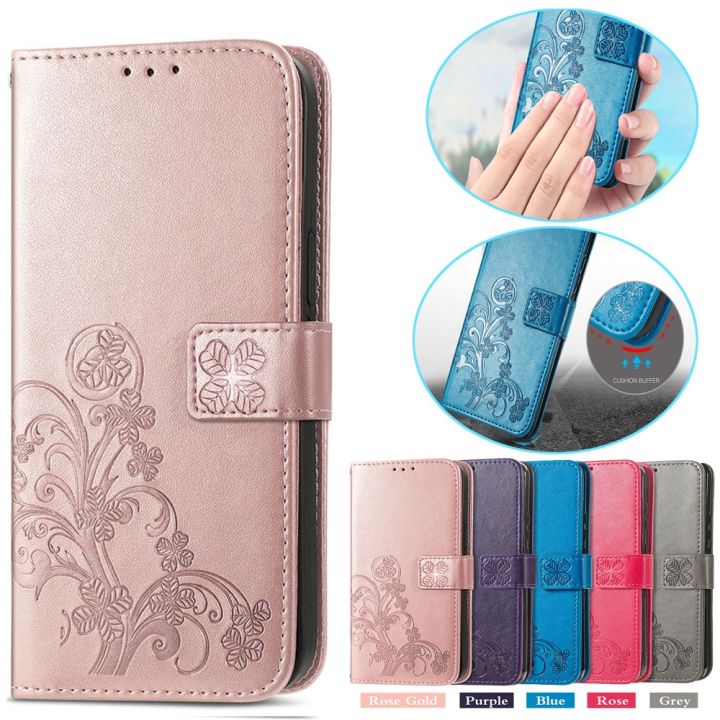 xiaomi-13-pro-xiaomi-13-lite-น่ารักโคลเวอร์โชคดีเคสหนังแบบฝาพับเคสกระเป๋าเงินแบบฝาพับหนังปกหนังพรีเมี่ยม