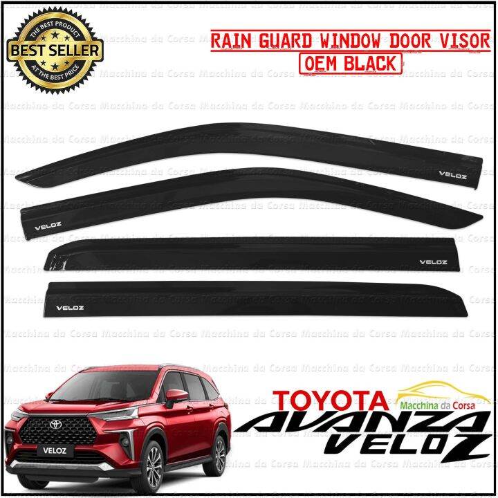 Toyota Avanza Veloz 2023 OEM Type Rain Guard Window Visor (Black ...