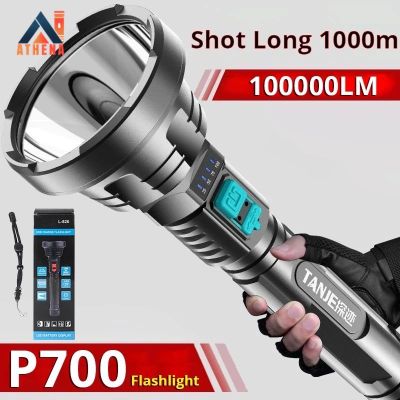 P700 LED Flashlight Super Bright Usb Rechargeable Powerful Torch Outdoor 1000m Waterproof Camping High Power Lights Flashlight