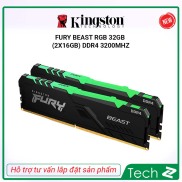 Ram Kingston Fury Beast RGB 32GB 2x16GB DDR4 3200Mhz