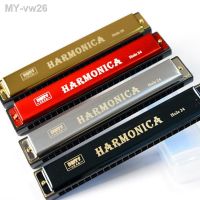 Blues Profissional 24-Hole Harmonica Órgão para Iniciantes Instrumentos Musicais Harmônica Harpa Harmônio Clues