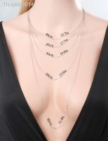 ๑✿♞ 35-80cm 0.65mm Thin 925 Sterling Silver Rhodium Plated Box Chain Necklace For Women Jewelry Girls Italy Kolye Ketting Collares