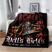 [High-end blanket] AC/DC Rock Band 3D ศิลปะลายพิมพ์ขนแกะผ้าห่มสำหรับเตียงปิกนิกปีนเขาผ้านวมหนาแฟชั่นผ้าคลุมเตียงผ้าห่มผ้าคลุมขนแกะ