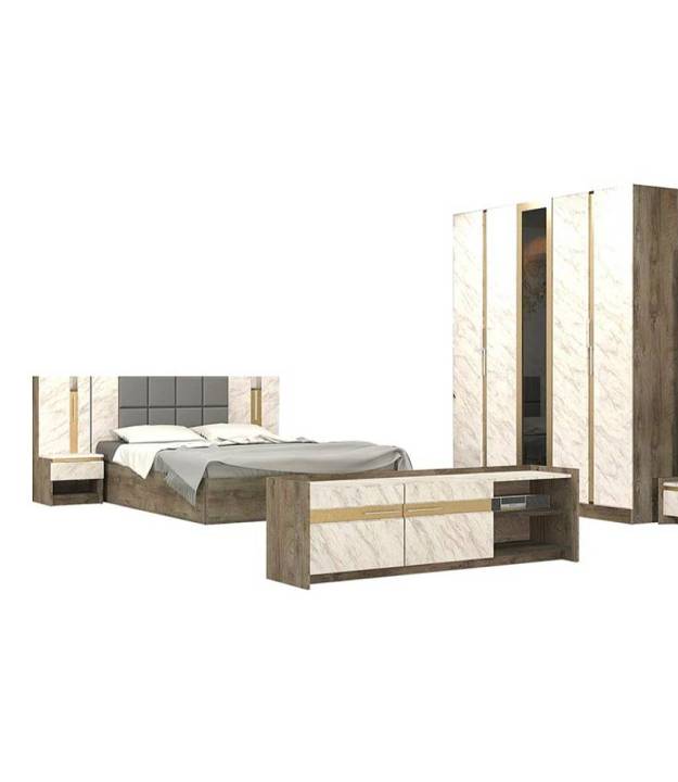 shop-nbl-ชุดห้องนอน-victory-5-ฟุต-model-vt-2xxg-ดีไซน์สวยหรู-สไตล์ยุโรป-ประกอบด้วย-เตียง-ตู้เสื้อผ้า-ตู้ข้างเตียงx2-โต๊ะวางทีวี
