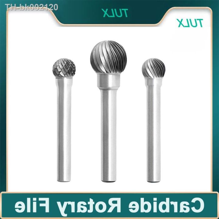 tulx-carbide-grinding-head-tungsten-steel-milling-cutter-file-single-tooth-cross-double-grain-ball-head-round-ball-dx-d0605m06