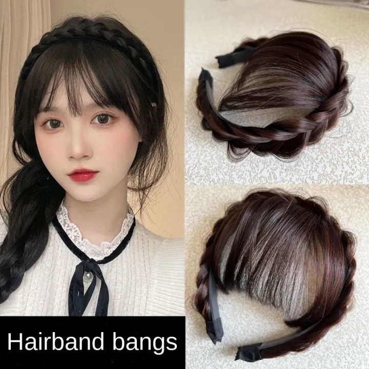 7JHH】Twisted Braided Headband with Bangs Simulation Hair Band Tooth  Non-slip Fishbone Braid Style Hairdband Pressure Accessories Women | Lazada  PH