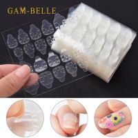 GAM-BELLE 120pcs Double Sided False Nail Art Adhesive Tape Glue Sticker DIY Tips Fake Nail Acrylic Manicure Gel Makeup Tool Adhesives Tape