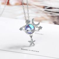 【DT】hot！ 925 Sterling Chain The Neck Collarbone Necklace Star Pendant Jewelry