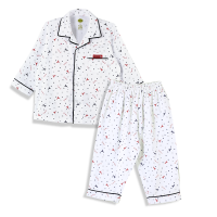 ENFANT ชุดนอนผ้าGaze cotton bamboo พิมพ์ลาย หอไอเฟล  เด็กชายไซส์ 90-130 (2-10 ปี)