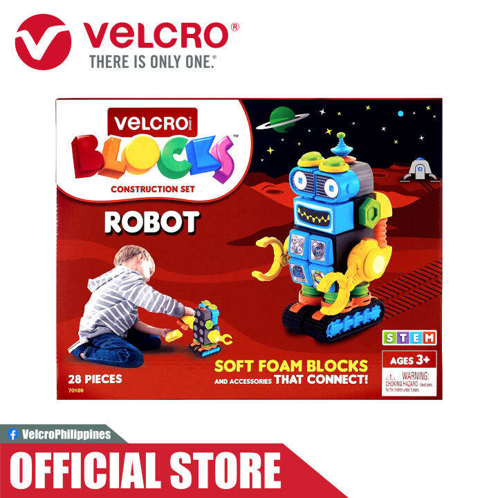 VELCRO Blocks Construction Set Soft Stackable Foam Robot 28Piece