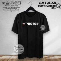 Case Victor ชุดแบดมินตันทีม Distro ชายและหญิงหวีผ้าฝ้ายทั้งหมด 30s ขนาด S-5XL