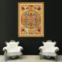 ทิเบต Thangka Mandala ภาพวาดศิลปะ Mandalas Sanitos ผ้าใบพิมพ์พระพุทธรูปศาสนา Faith Home Decor ภาพผนังสมัยใหม่-เพิ่มพื้นที่ใช้สอยของคุณ