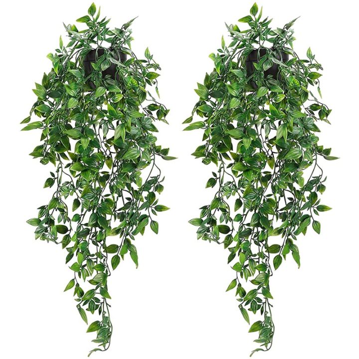 2-pcs-artificial-hanging-plants-fake-potted-plants-for-wall-house-room-patio-indoor-outdoor-decor